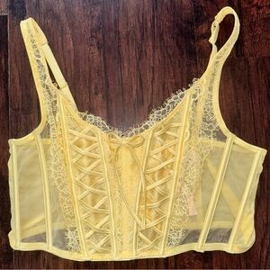 Victorias Secret Dream Angels yellow corset top